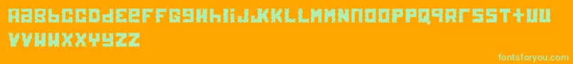 Electrol Font – Green Fonts on Orange Background