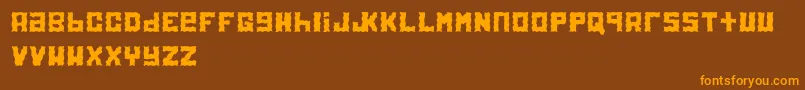 Electrol Font – Orange Fonts on Brown Background