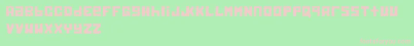 フォントElectrol – 緑の背景にピンクのフォント