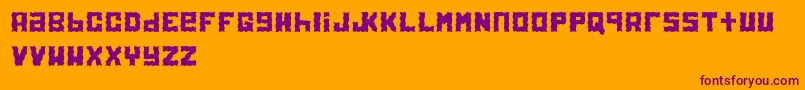Electrol Font – Purple Fonts on Orange Background