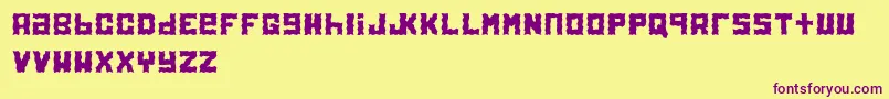 Electrol-Schriftart – Violette Schriften auf gelbem Hintergrund