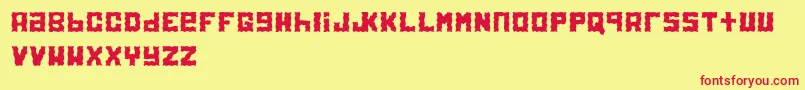 Electrol Font – Red Fonts on Yellow Background