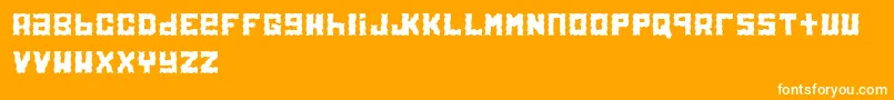 Electrol Font – White Fonts on Orange Background