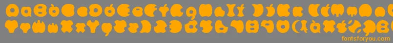 Apple Font – Orange Fonts on Gray Background