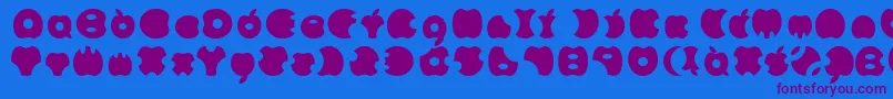 Apple Font – Purple Fonts on Blue Background