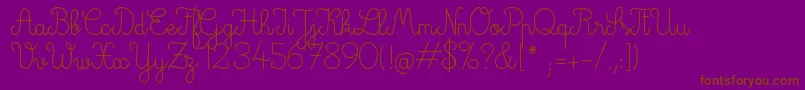 GlamQueen Font – Brown Fonts on Purple Background