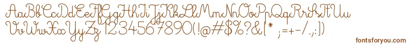 GlamQueen-fontti – ruskeat fontit valkoisella taustalla