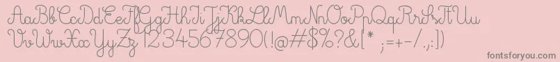 GlamQueen Font – Gray Fonts on Pink Background