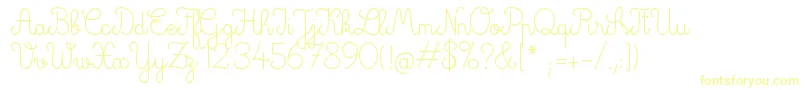 GlamQueen-fontti – keltaiset fontit
