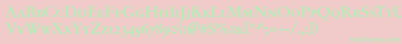 GarfeldOriginalCapsBold Font – Green Fonts on Pink Background