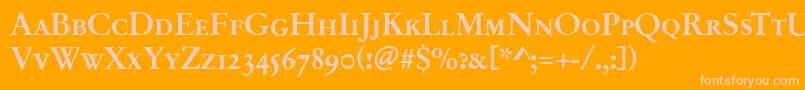 GarfeldOriginalCapsBold Font – Pink Fonts on Orange Background