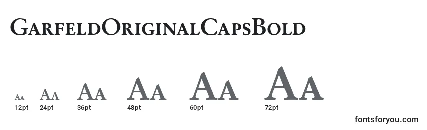 GarfeldOriginalCapsBold Font Sizes
