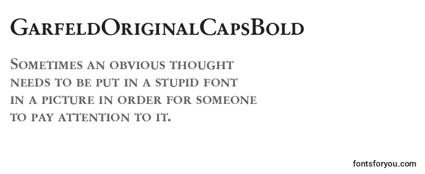 GarfeldOriginalCapsBold フォントのレビュー