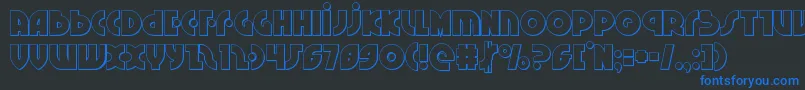 Neuralnomiconout Font – Blue Fonts on Black Background