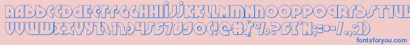 Neuralnomiconout Font – Blue Fonts on Pink Background