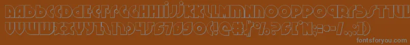 フォントNeuralnomiconout – 茶色の背景に灰色の文字