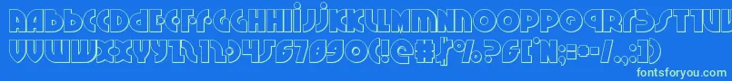 Neuralnomiconout Font – Green Fonts on Blue Background