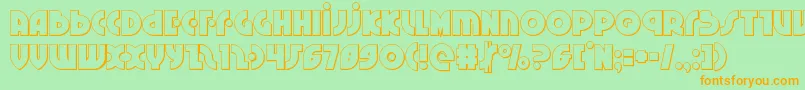 Neuralnomiconout Font – Orange Fonts on Green Background