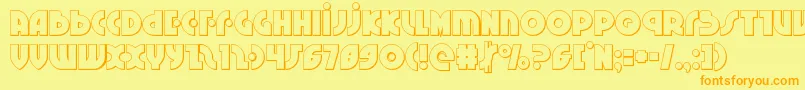 Neuralnomiconout Font – Orange Fonts on Yellow Background