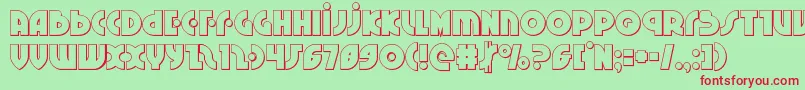 Neuralnomiconout Font – Red Fonts on Green Background