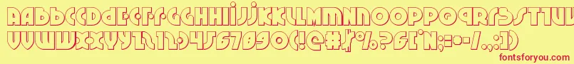 Neuralnomiconout Font – Red Fonts on Yellow Background