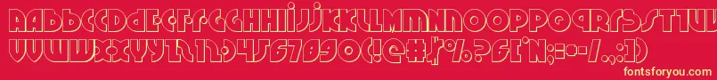 Neuralnomiconout Font – Yellow Fonts on Red Background