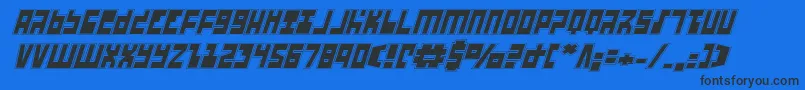 fuente UfoHunterAcademyItalic – Fuentes Negras Sobre Fondo Azul