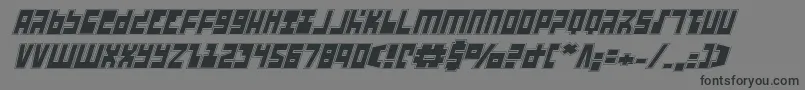 UfoHunterAcademyItalic Font – Black Fonts on Gray Background