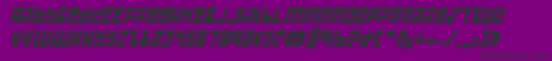 UfoHunterAcademyItalic Font – Black Fonts on Purple Background