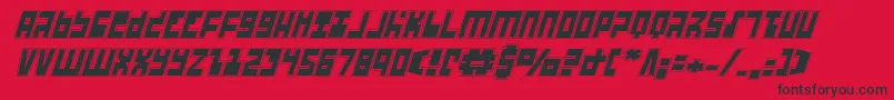 UfoHunterAcademyItalic Font – Black Fonts on Red Background