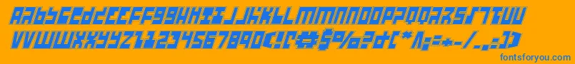 fuente UfoHunterAcademyItalic – Fuentes Azules Sobre Fondo Naranja