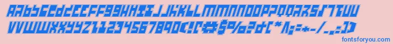 UfoHunterAcademyItalic Font – Blue Fonts on Pink Background