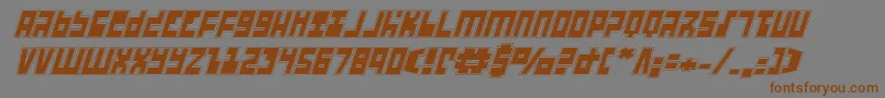 UfoHunterAcademyItalic Font – Brown Fonts on Gray Background