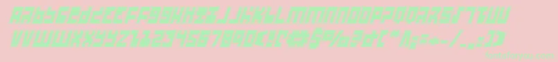 UfoHunterAcademyItalic Font – Green Fonts on Pink Background