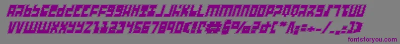UfoHunterAcademyItalic Font – Purple Fonts on Gray Background