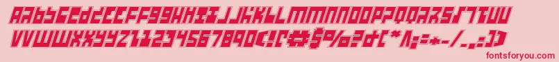 UfoHunterAcademyItalic Font – Red Fonts on Pink Background