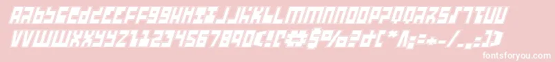 UfoHunterAcademyItalic Font – White Fonts on Pink Background