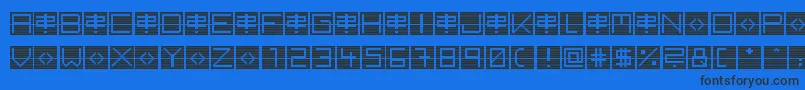 BackToHeavyCoatFatGroundLineh Font – Black Fonts on Blue Background