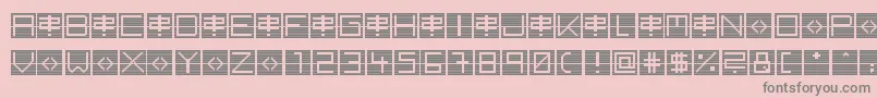 BackToHeavyCoatFatGroundLineh Font – Gray Fonts on Pink Background