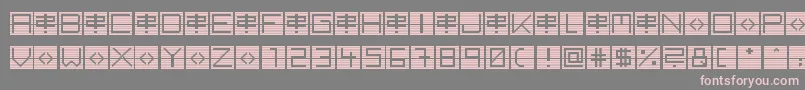BackToHeavyCoatFatGroundLineh-Schriftart – Rosa Schriften auf grauem Hintergrund