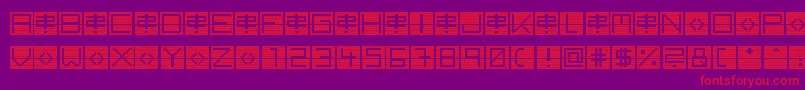 BackToHeavyCoatFatGroundLineh Font – Red Fonts on Purple Background