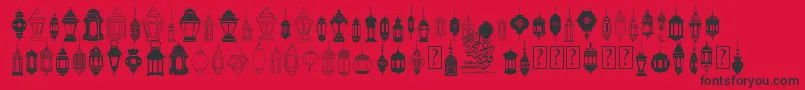 FotograamiLampIslamic Font – Black Fonts on Red Background