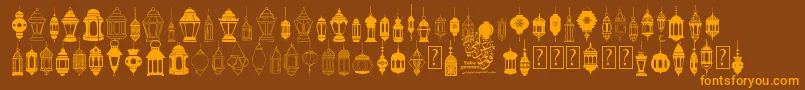 FotograamiLampIslamic Font – Orange Fonts on Brown Background