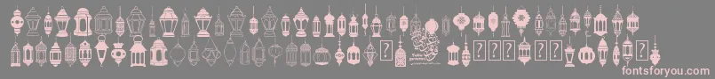 FotograamiLampIslamic Font – Pink Fonts on Gray Background