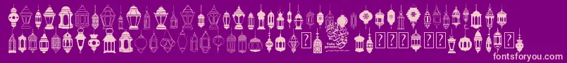 FotograamiLampIslamic Font – Pink Fonts on Purple Background
