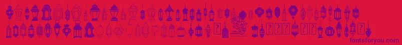 FotograamiLampIslamic Font – Purple Fonts on Red Background
