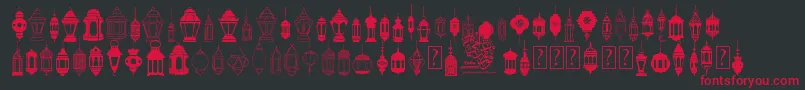 FotograamiLampIslamic Font – Red Fonts on Black Background