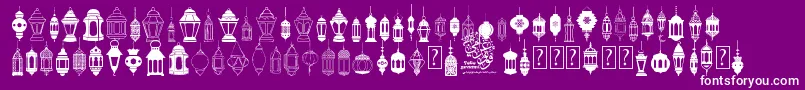FotograamiLampIslamic Font – White Fonts on Purple Background