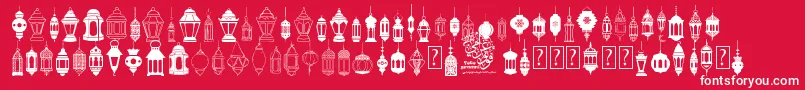 FotograamiLampIslamic Font – White Fonts on Red Background