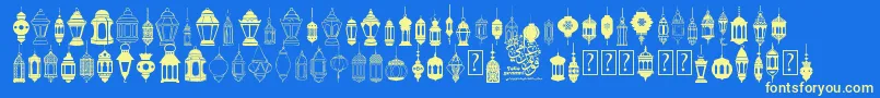 FotograamiLampIslamic Font – Yellow Fonts on Blue Background